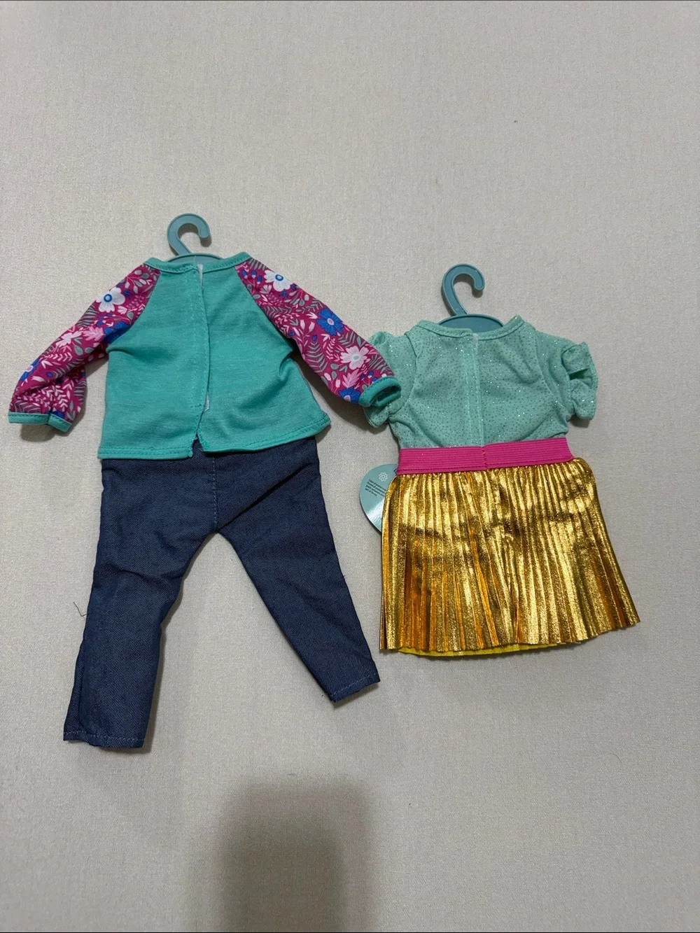 My Life As Doll Outfit Set in Teal, Pink & Gold - Mix-and-Match Styles
